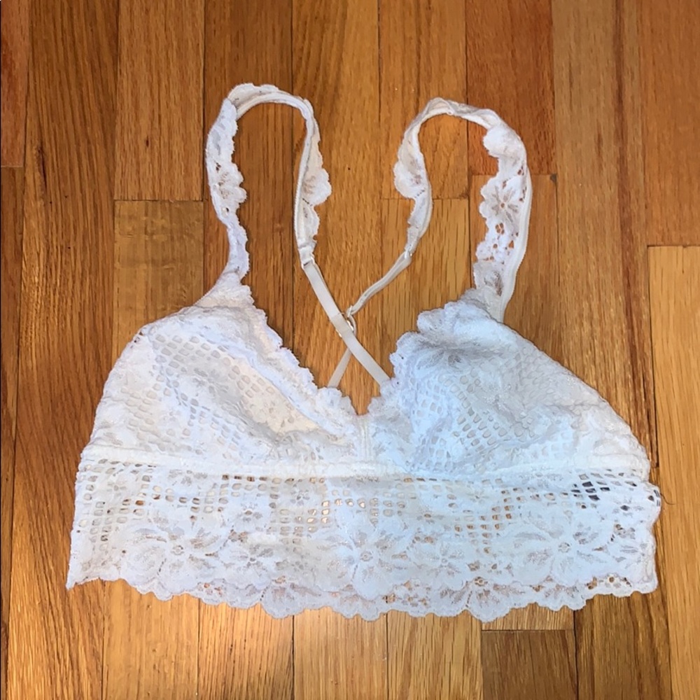 White lace bralette
